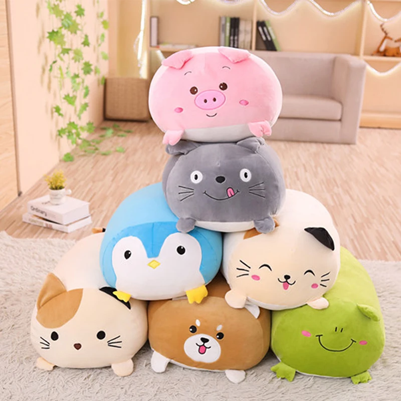 Новинка 2019 удобная мягкая подушка с рисунком животных милая толстая собака кошка