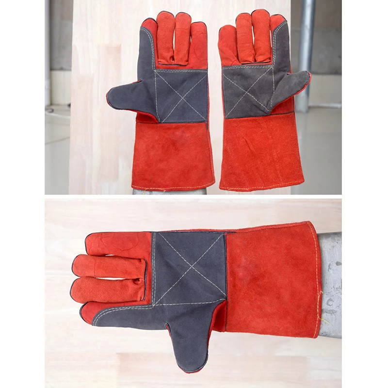 1 пара перчатки для электрической сварки термостойкие из воловьей кожи защитные