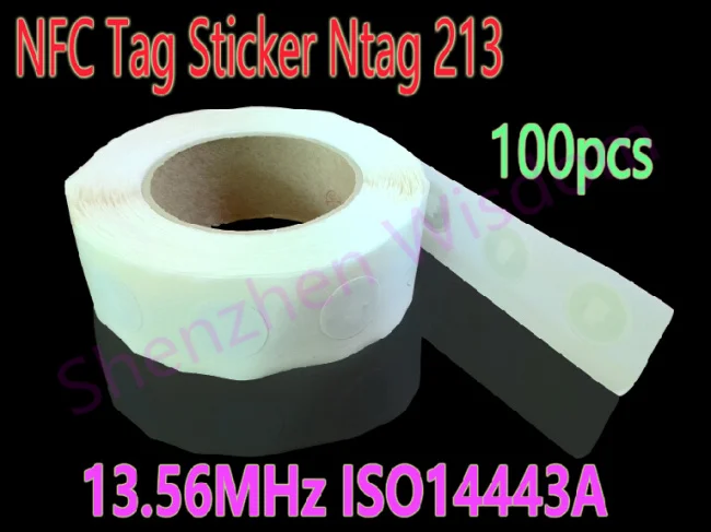100 шт./лот NFC метка стикер Ntag213 ISO14443A 13 56 МГц универсальная этикетка для всех