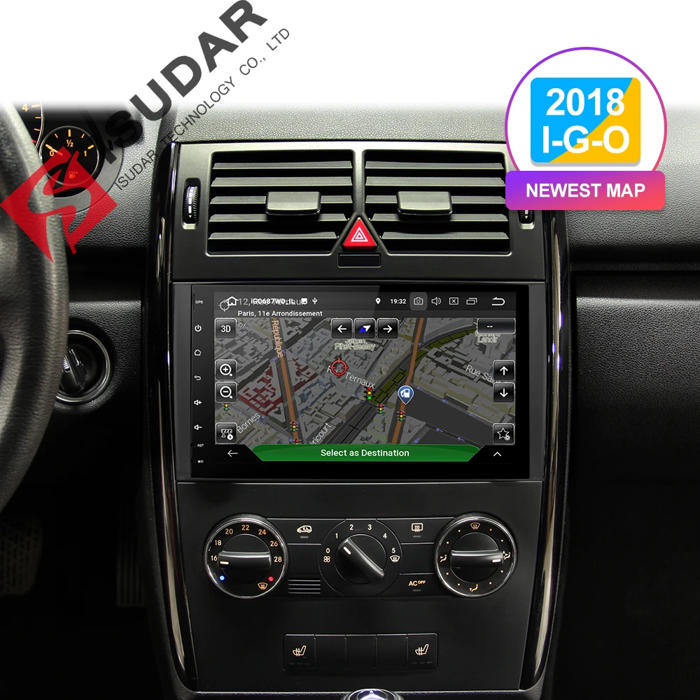 Isudar 2 Din Авто Радио Android 9 для Mercedes Benz/Sprinter/виано/Вито/B class/B200/B180 автомобильный
