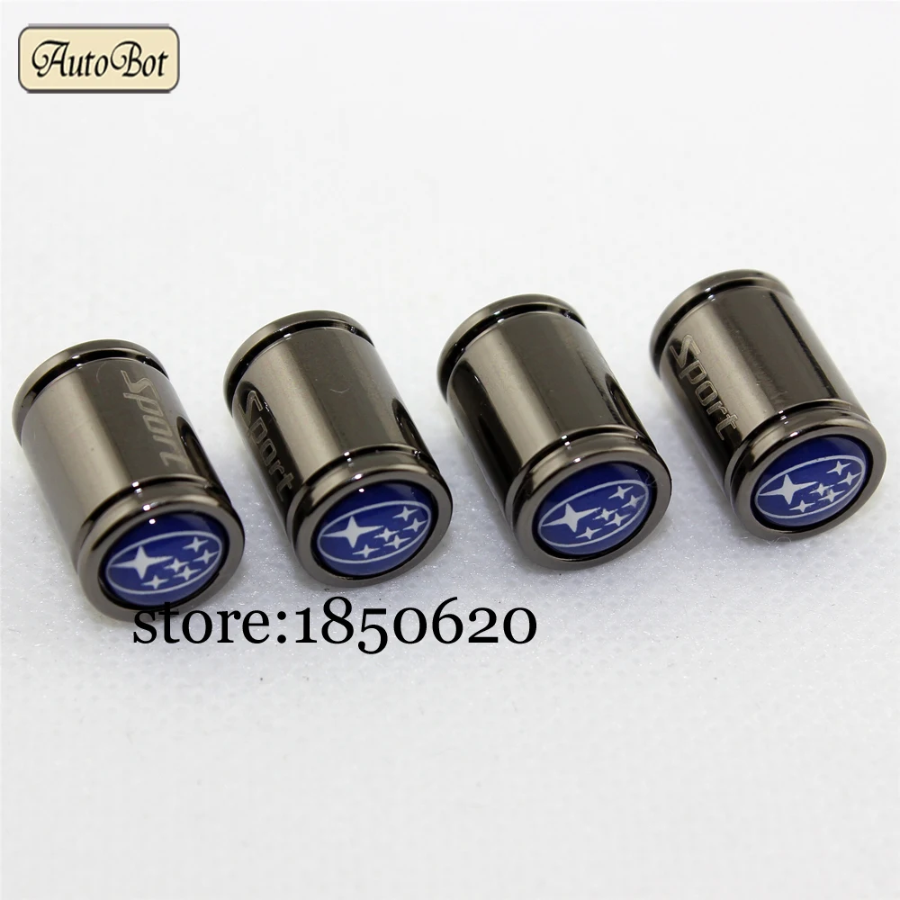 Car Sport Wheel Tire Tyre Valve Stem Caps Cover Metal Air Cap Accessories For Subaru Forester XV Outback Impreza Legacy BRZ WRX |