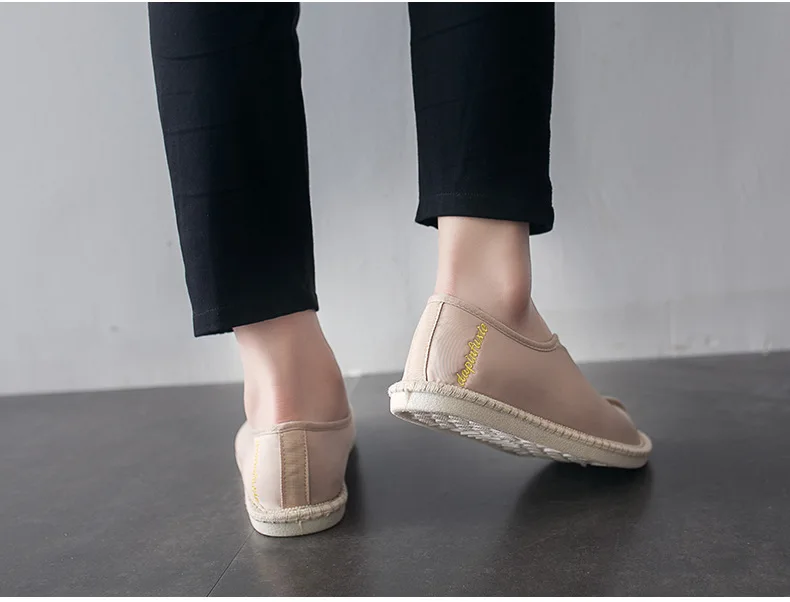 Summer men's shoes fashion breathable casual espadrilles light lazy shoes non-slip flat sneakers for men home daily shoes
