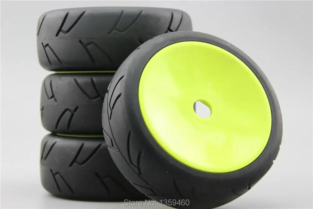 4 шт 1/8 багги шины -Ninjia на дороге 15% усиленные нейлоновые колеса -Apple Green | Детали и аксессуары -32827163420