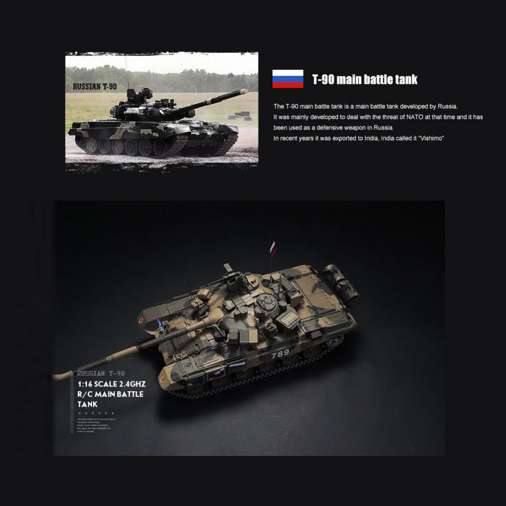 HengLong Радиоуправляемый Танк 1/16 Модернизированный русский T90 Радиоуправляемый Танк модель треков звездочки 3938 боевой танк подарки для детей