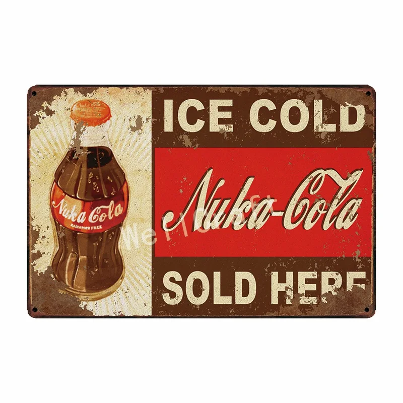 [WellCraft] Fallout 3 4 игры NUKE COLA металлические знаки настенный плакат Декор для дома комнаты школы железная живопись FG-233 - Цвет: WA 3009