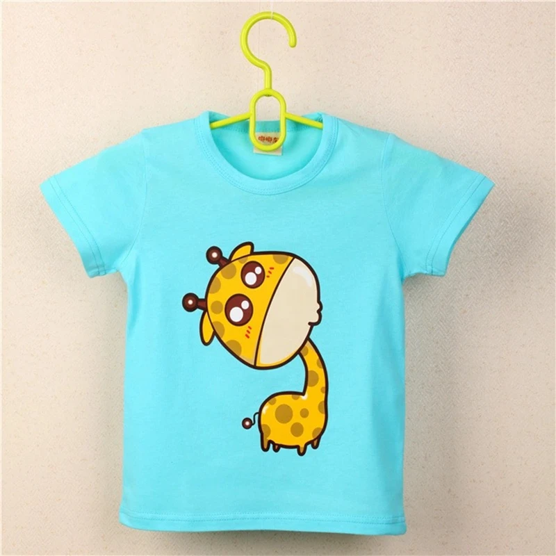 FHADST/Летняя Модная Голубая крутая футболка для маленьких мальчиков 0-2 лет