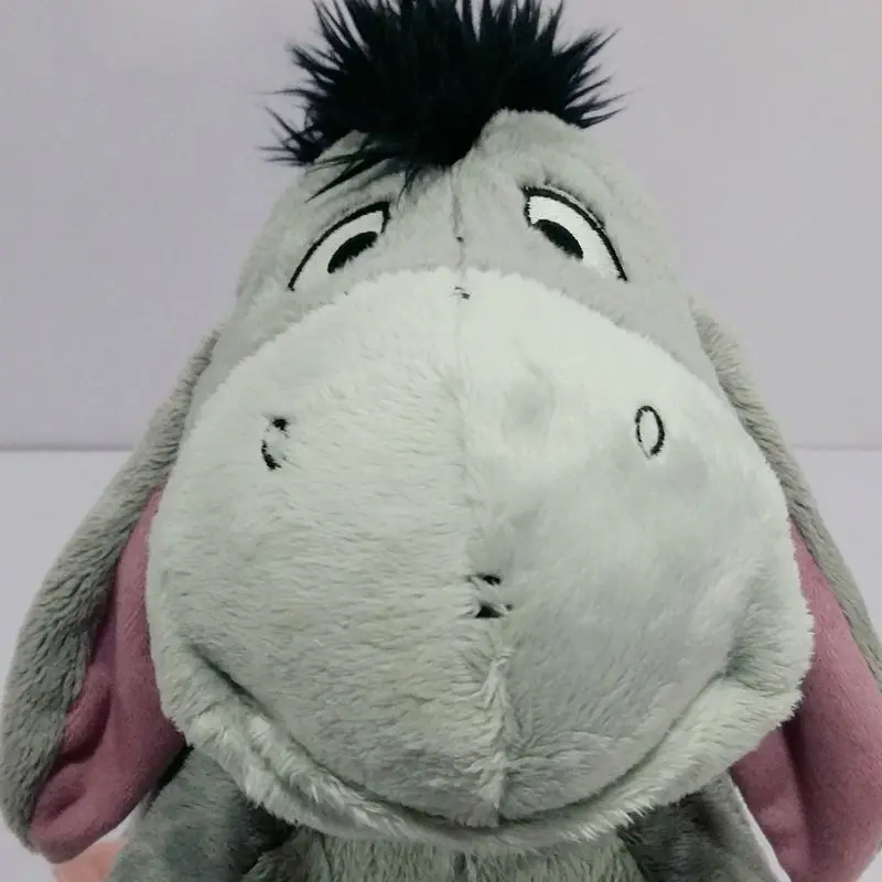 Бесплатная доставка 36 см = 14 дюймов серый Eeyore Ослик материал животное милая
