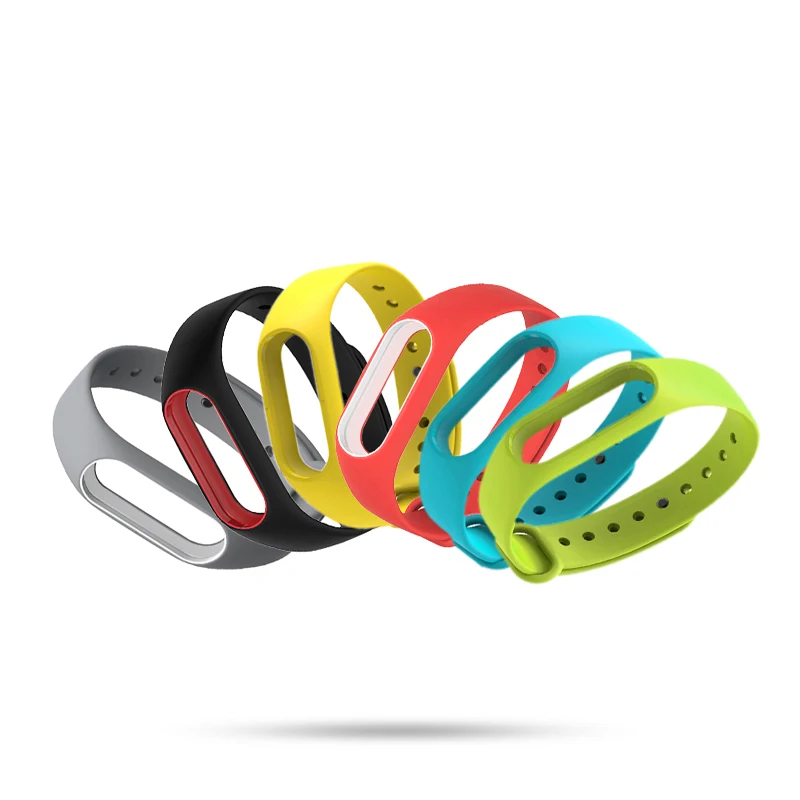 SPORTIMES Двухцветный силиконовый ремешок для Xiaomi mi Band 2 наручные Смарт часы band2 band