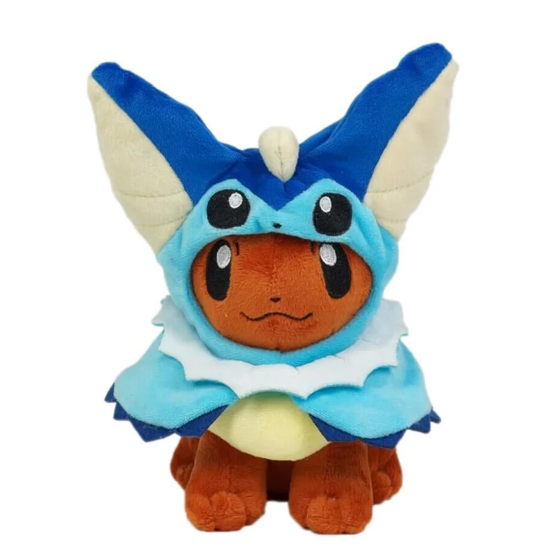 style B 20 см 8 дюймов Аниме мультфильм Eevee пончо Umbreon Espeon Jolteon Vaporeon Sylveon Flareon плюшевые куклы мягкие игрушки - Цвет: style B