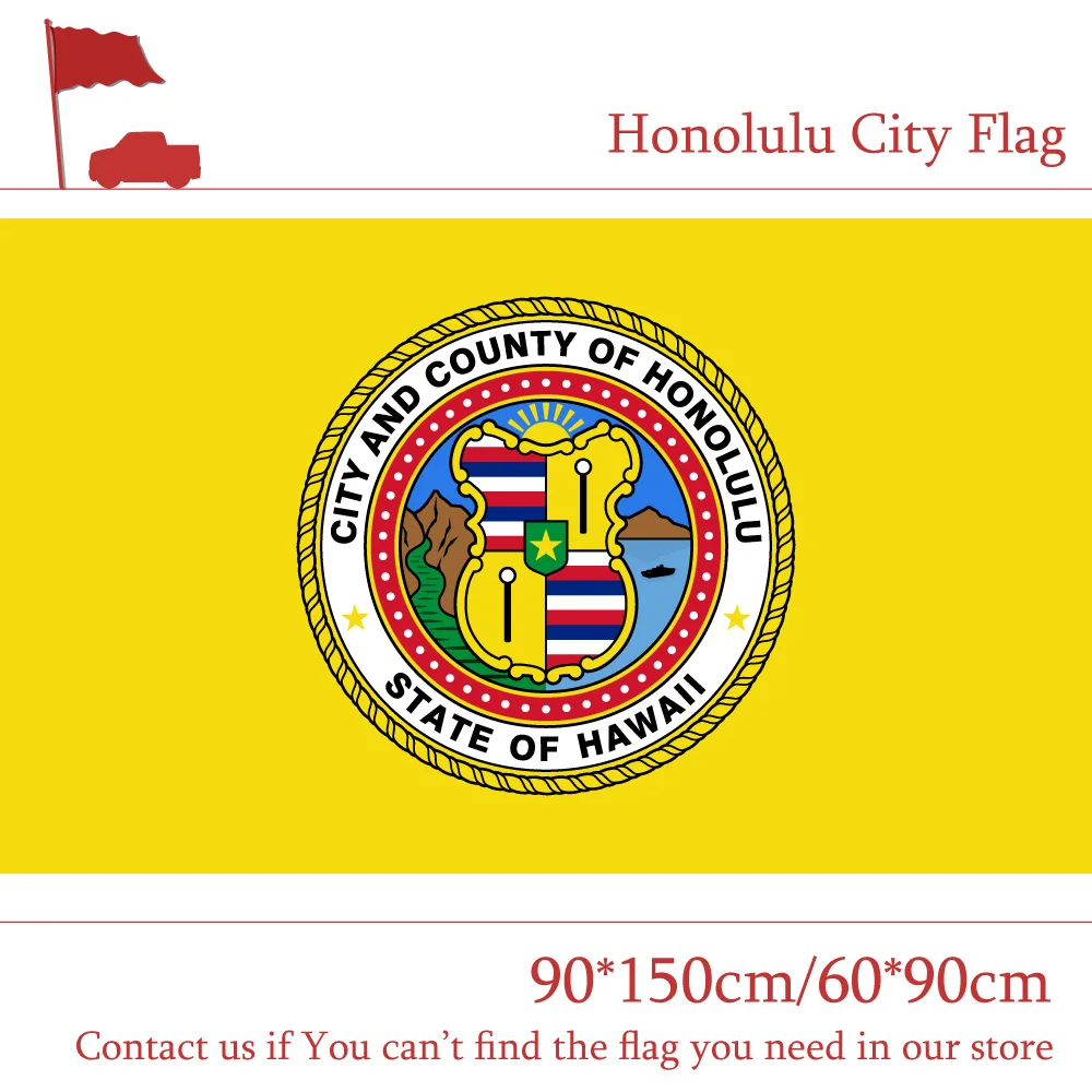 US Honolulu City Flag 90*150cm 60*90cm 3x5ft Custom Banners The capital of Hawaii | Дом и сад