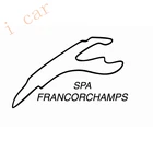 Спа гоночный трек Наклейка виниловая графическая наклейка, гоночный GP F1 цепь