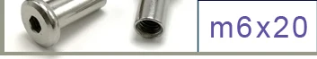 M6* 15, 100 шт, sus304 с плоской тонкой головкой шестигранный винт, нержавеющая сталь 304 болт китайские винты, A013