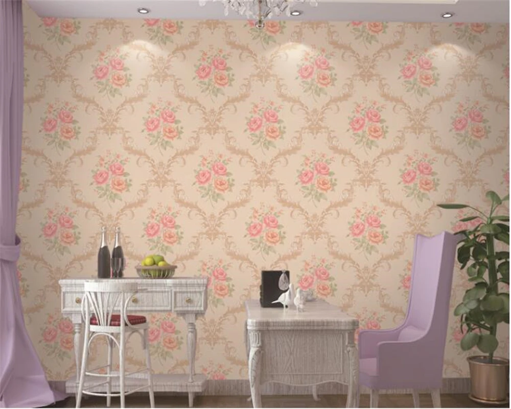 

beibehang PVC 3d wallpaper American country garden big flower background wall living room bedroom beauty parlor wallpaper tapety