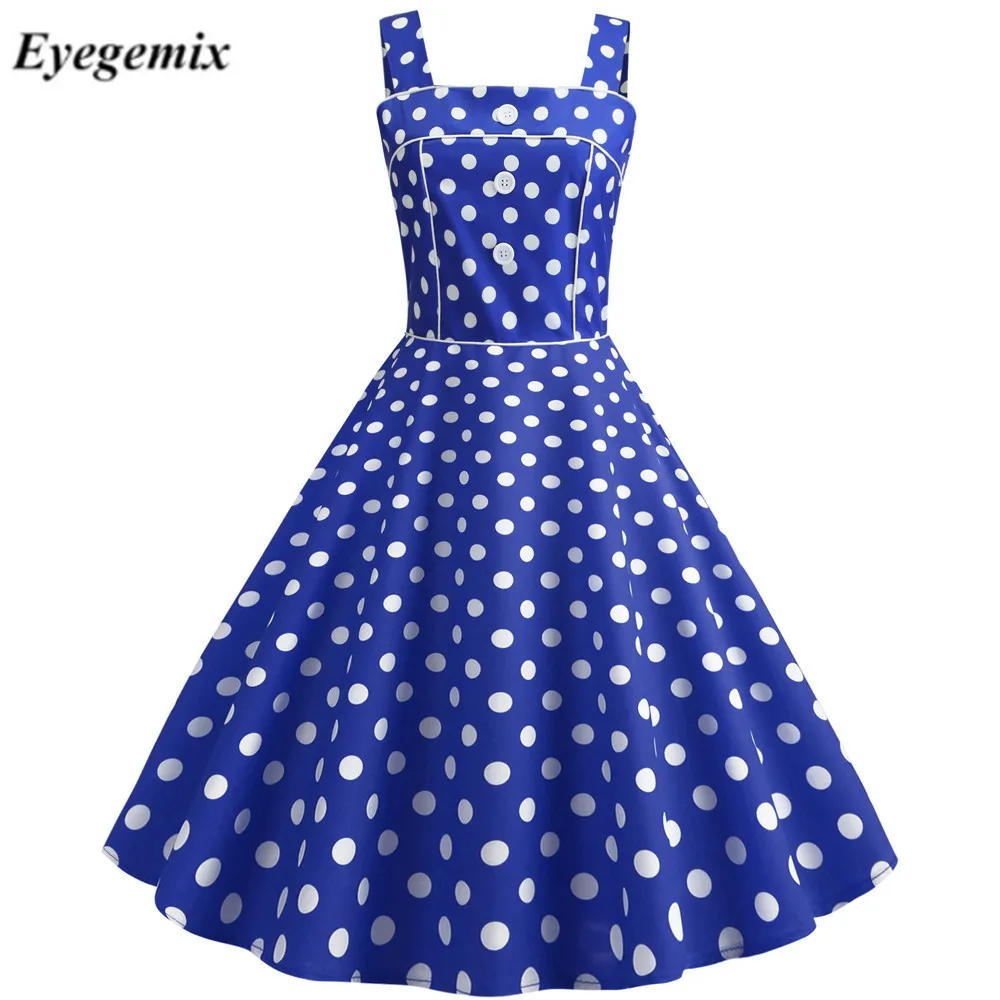 Женское платье в ретро стиле Robe Vestidos Лето 1950s 60 горошек Вечерние Платья