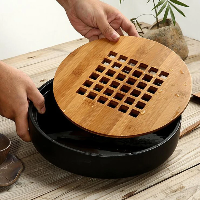 Бамбуковая керамика PINNY винтажный бамбуковый поднос ручной работы дренажный для