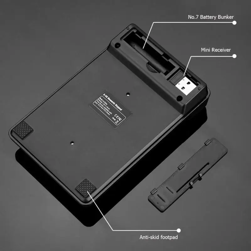 2,4G USB Беспроводная мини цифровая клавиатура 19 клавиш Водонепроницаемая клавиатура с номером