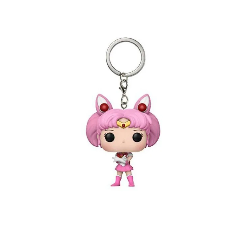 Cute pocket Sailor Moon &amp SAILOR CHIBI MOON Keychain action Figure Collection Model Key ring Toys for children | Игрушки и хобби
