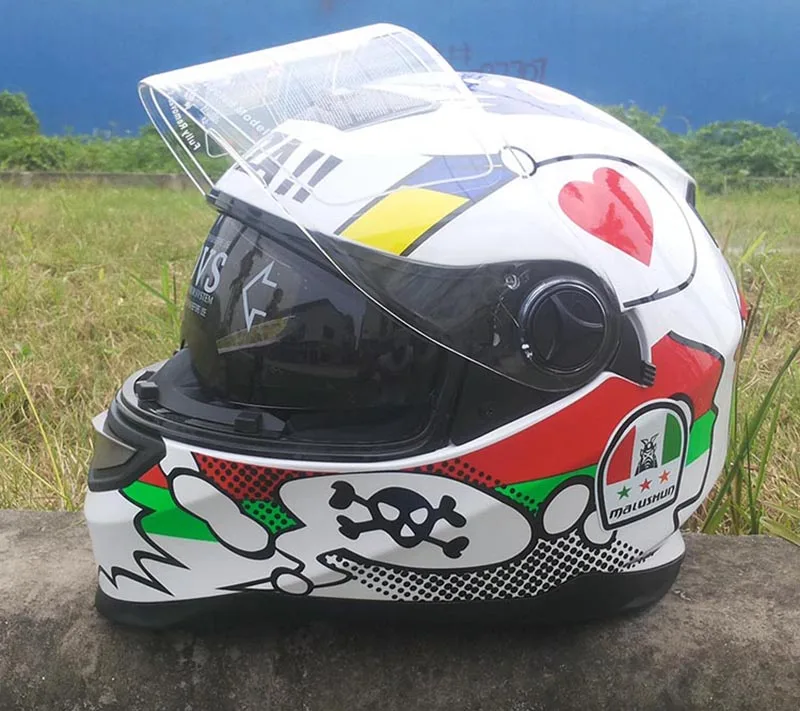 2018 malushun мотоциклетный двойной объектив шлем Professional Racing Motocross Casque Moto Off road