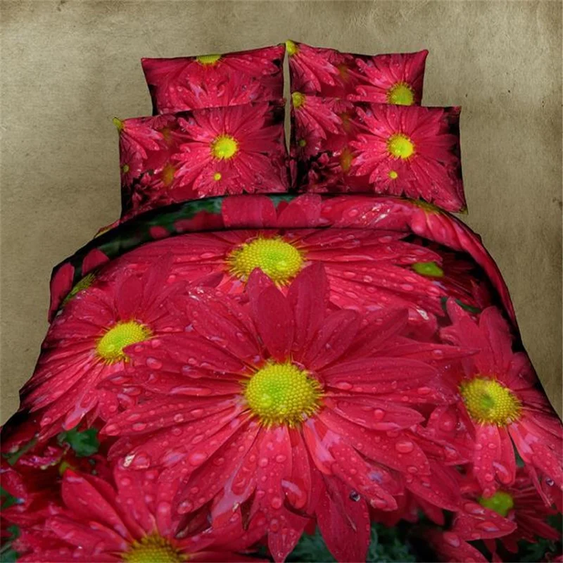 4 шт. комплект постельного белья из 100 хлопка с 3d принтом | Дом и сад