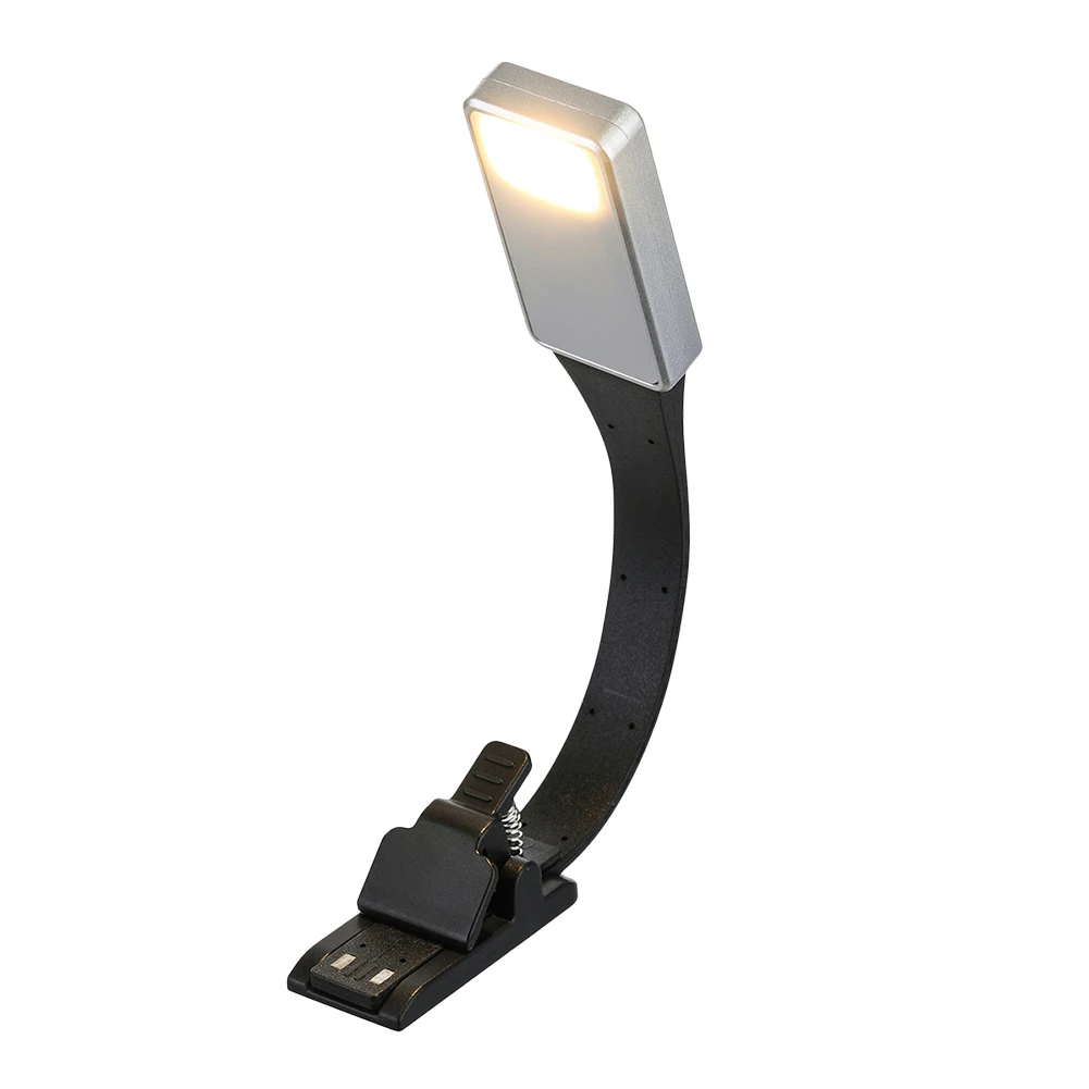 Светильник для чтения с зажимом гибкий Регулируемый USB Перезаряжаемый