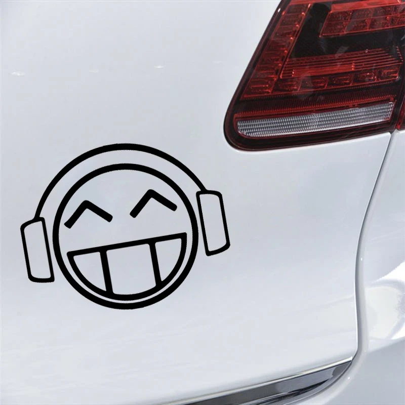 Автомобильная наклейка Dj Music виниловая гарнитура со смайликом автомобильные