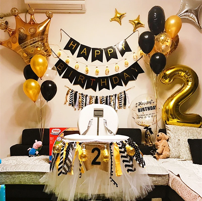 На широкую ногу 39 дюймов золотые шары из фольги с короной «Prince» и «Princess Baby Shower 30 20 1st на день рождения Coroa вечерние украшения Пижама для детей и взрослых, Globos