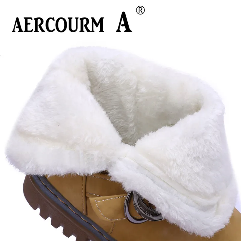 Aercourm A/2018 женские зимние ботинки ботильоны водонепроницаемые на платформе ручной