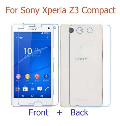 2PCS = Front + Back Screen Protector Glossy and Matte Film For Sony xperia Z1 Z3 Z4 Z5 mini compact / Z2A /Z3V Protective |