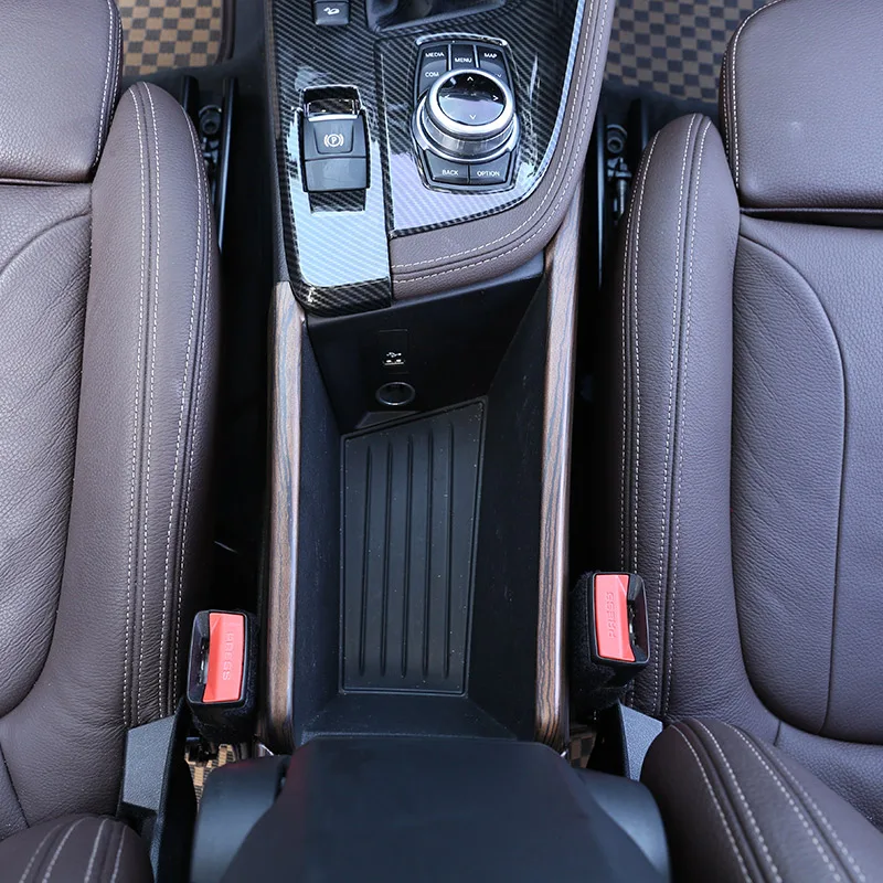 Сосновая древесина зерна для BMW X1 f48 2016-2019 автомобиля ABS Пластик центральный