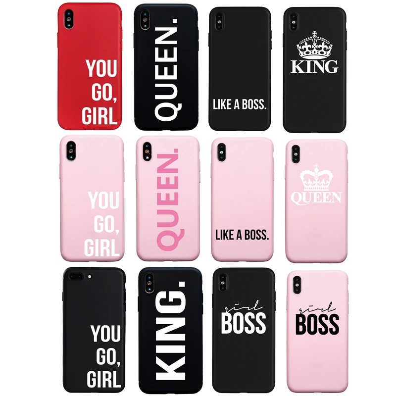 Fashion Simple Brand You Go Girl Boss Soft Case For iphone 6 6s Plus 7 8 X XS MAX XR 5s SE Funda Coque Cover Phone |