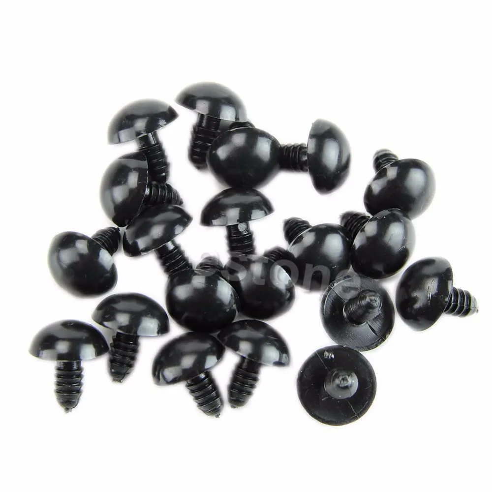 20pcs 6-20mm Black Plastic Safety Eyes For Teddy Bear/Dolls/Toy Animal/Felting W15 | Игрушки и хобби