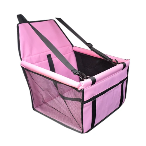 Pink B Переноска для собак, чехол для автомобильного сиденья, водонепроницаемый складной гамак для домашних животных, безопасная корзина для кошек, сумки для прогулок, сумки для переноски для животных, товары для щенков - Цвет: Pink B