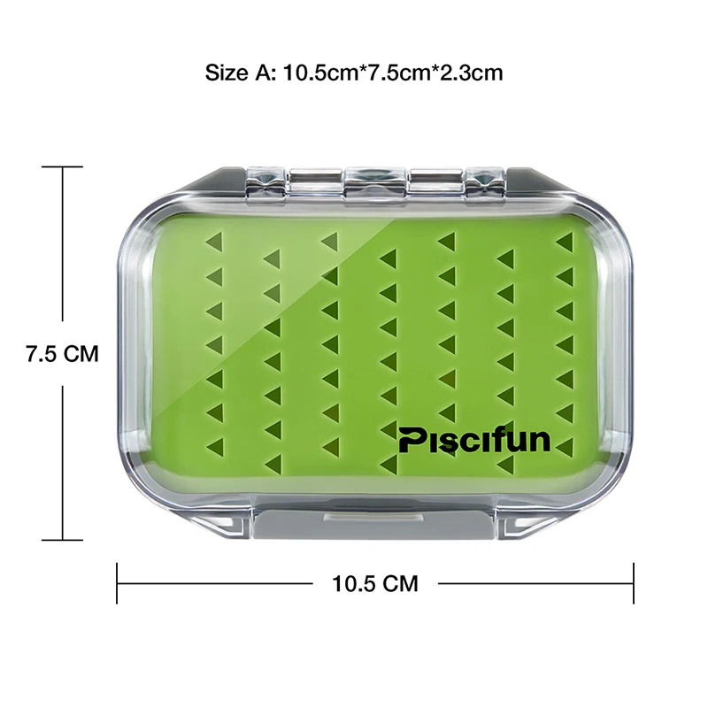 Two-sided Box Piscifun водонепроницаемый Ил пены Высокое качество пластик портативный Fly Box Fly рыболовные приманки снасти Коробка - Цвет: Two-sided Box