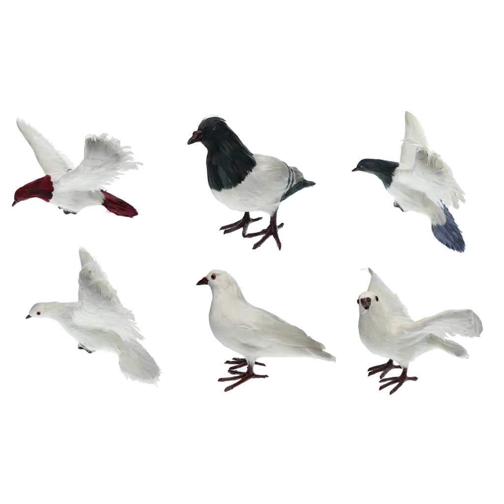 

Lifelike Artificial Feathered Peace Bird for Home Garden Decoration Table Bedroom Displays DIY Crafting Kids Favorite Toy