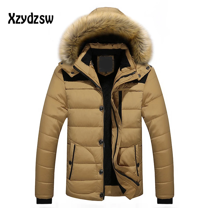 Зимняя мужская куртка на белом утином пуху длинная сохраняющая тепло