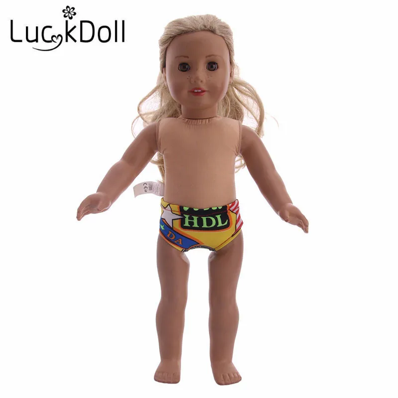 Модное нижнее белье LUCKDOLL с принтом подходит для 18 дюймовых американских кукол 43