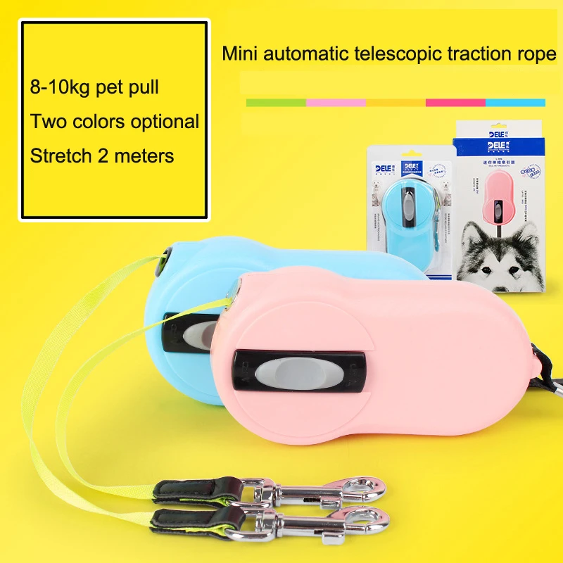 Мини Pet тягового каната ручной тип автоматический телескопический собака