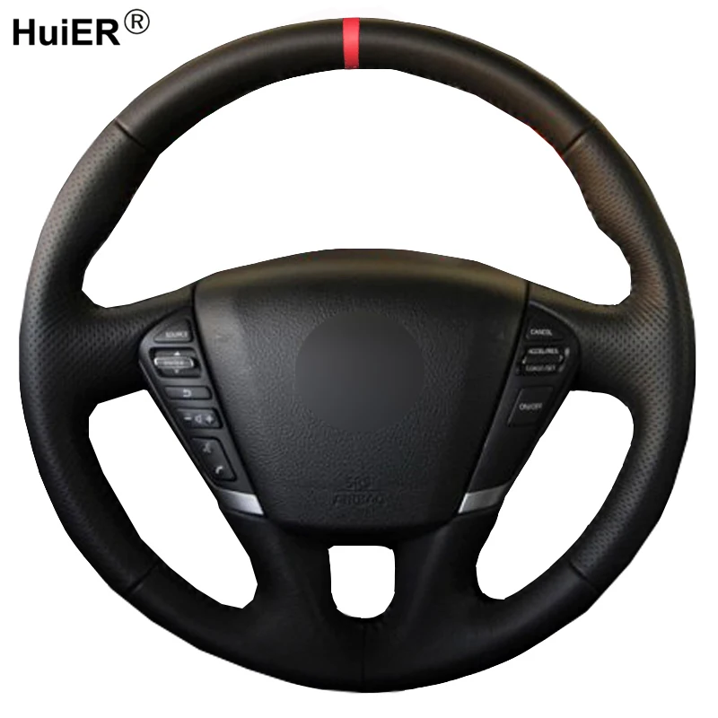Ручной швейный чехол рулевого колеса автомобиля Volant для Nissan Teana 2008 2010 2011 2012 Мурано