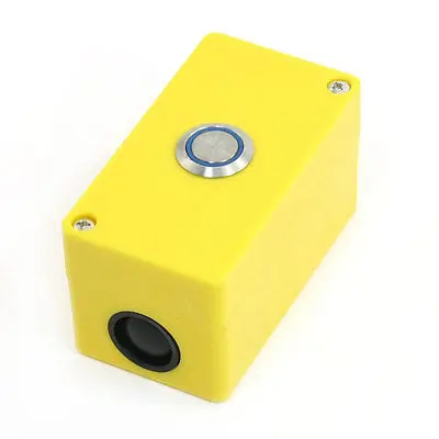 Мгновенный Синий лампа металлическая кнопка управления коробка SPDT 1NO 1NC 5Amp 250V
