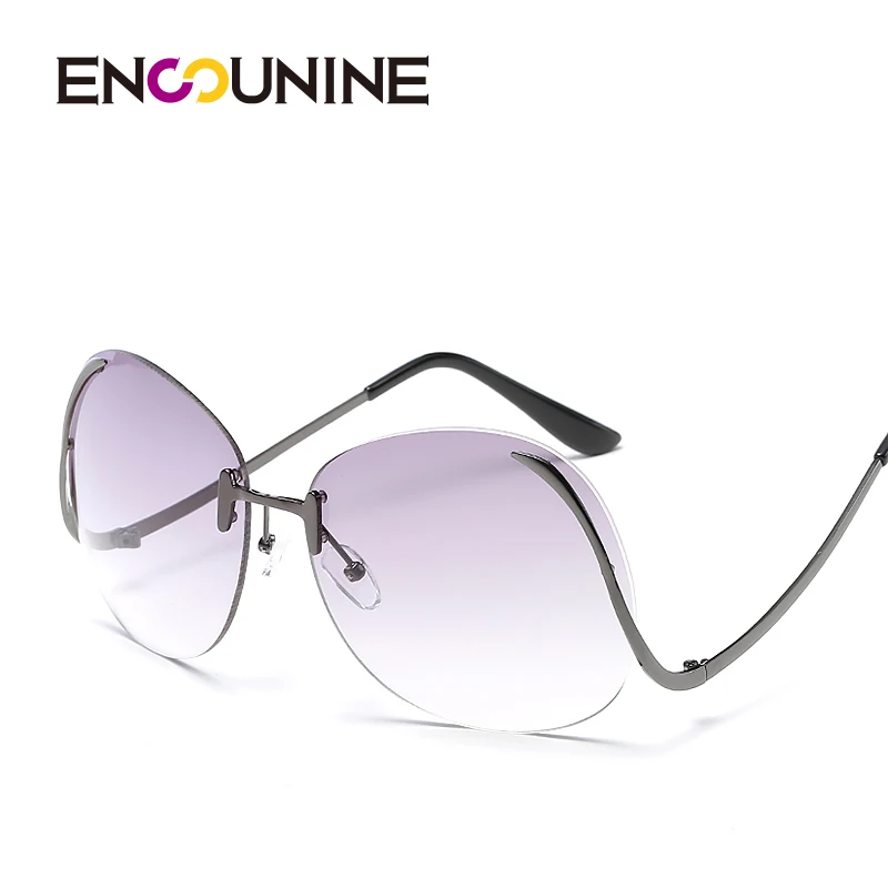 ENSUNINE брендовые дизайнерские женские оправа с металлическими линзами без оправы