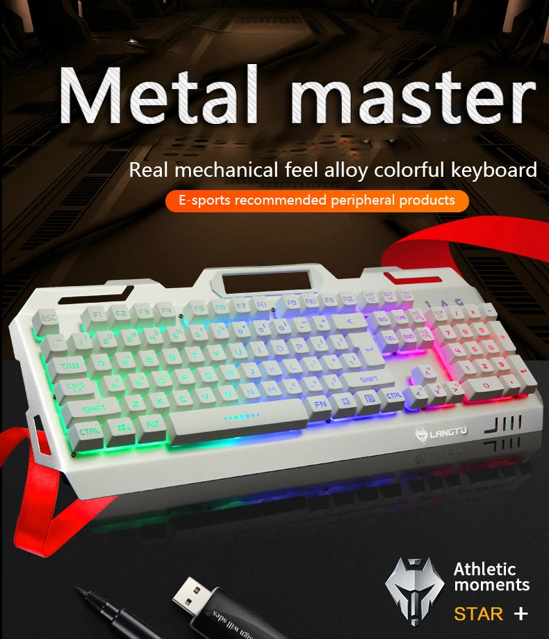 K006 игровая клавиатура 104 ключ Esports игра RGB Проводная Подсветка Механическая сенсорная игровая клавиатура для настольного компьютера ноутбука