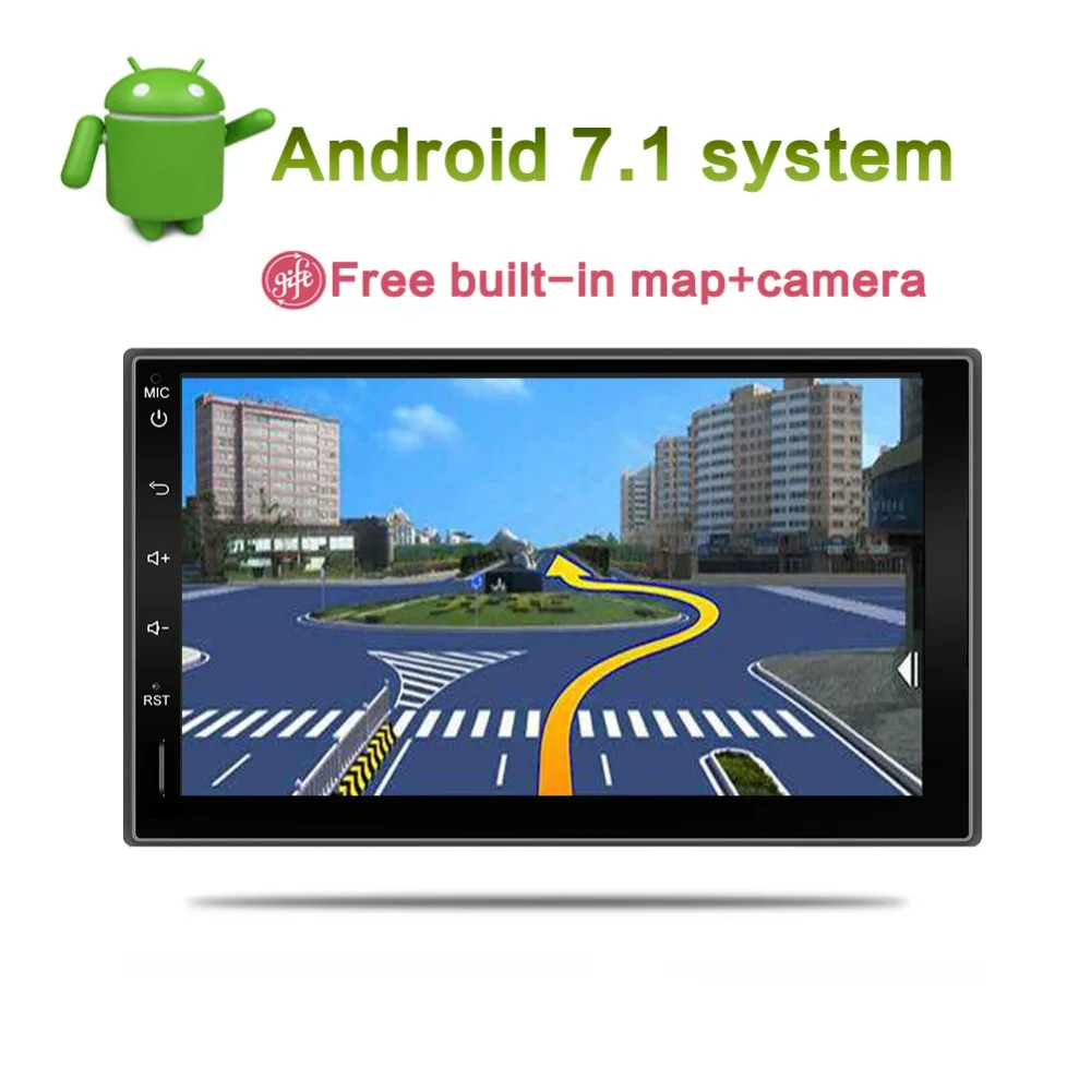 Bosion для универсального Авторадио bluetooth gps 2 Din Android 7 1 автомобильный Радио