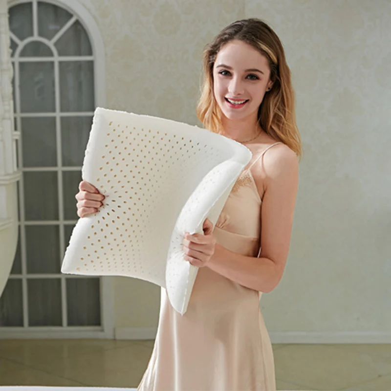

Подушка Juwen 60x40 см из натурального латекса, Постельное Белье для сна, подушка для массажа шеи здоровье шеи, уход за головой, подушка с эффекто...