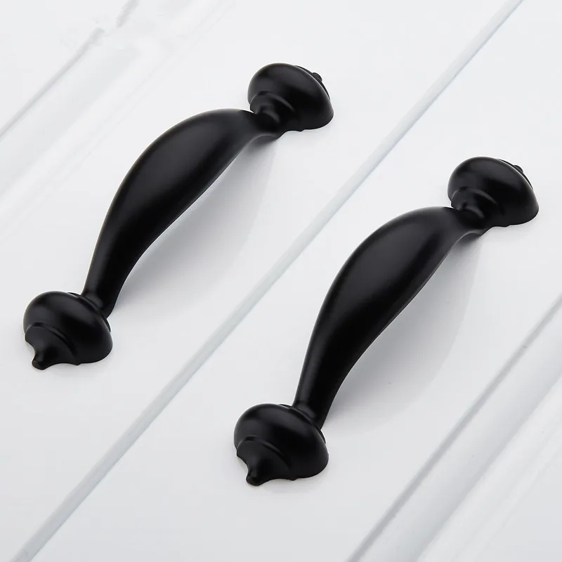 Современный черный ящик комода тянет ручки дверные ручка кухонный шкаф