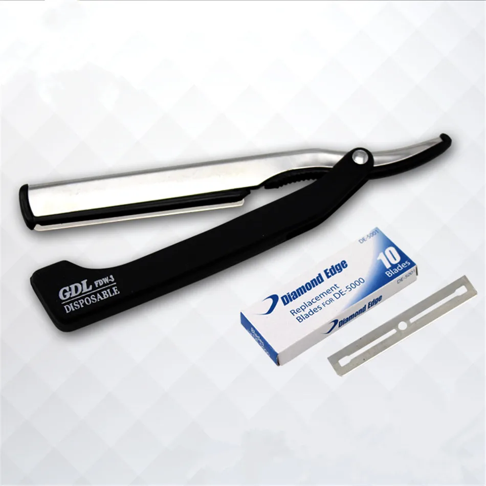 Прямая бритва польский Серебряный Мужской прямой бритвенный станок Сменное