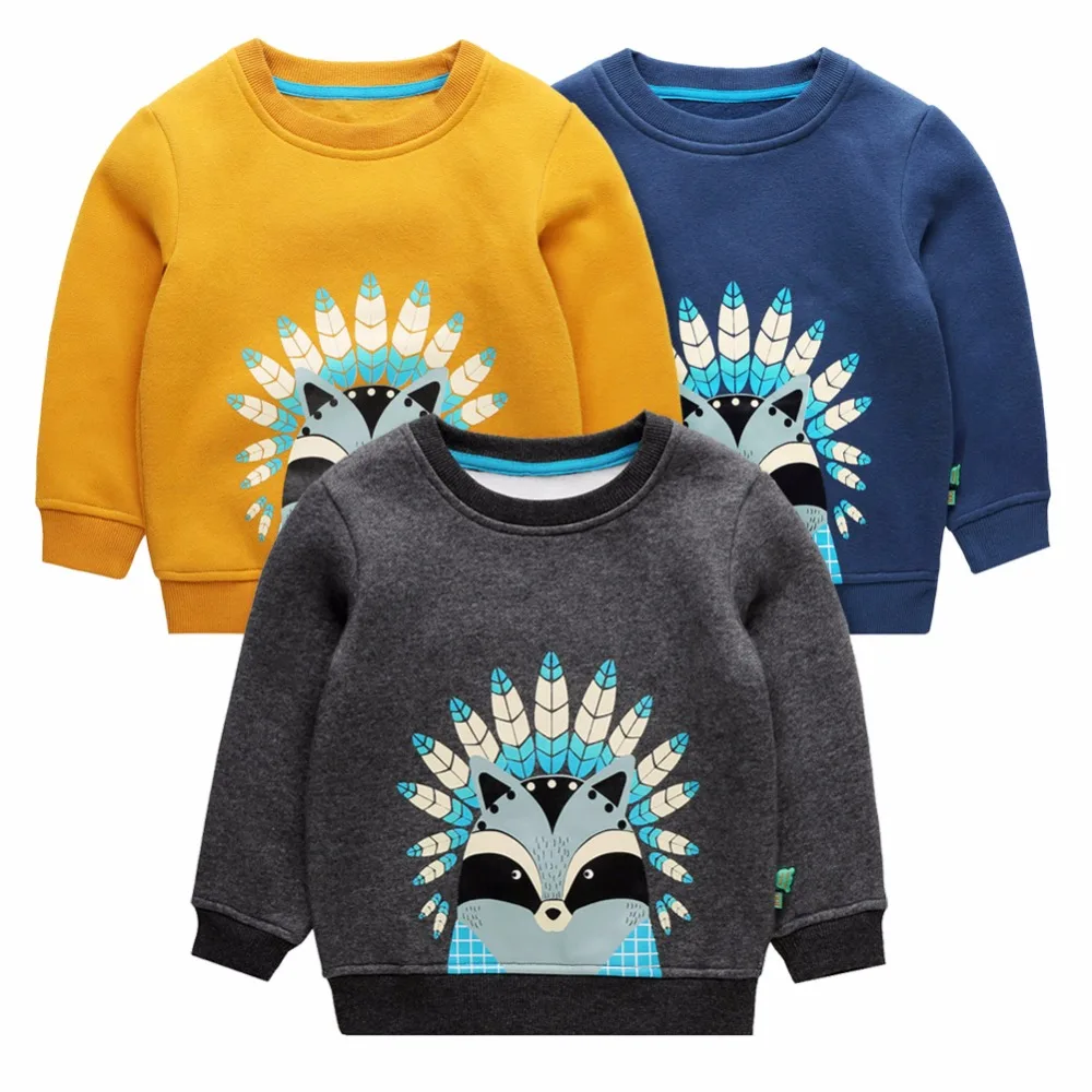 2016 Новых Мальчиков Толстовки Мультфильм Pattern Для Детей Детская Одежда С Длинным