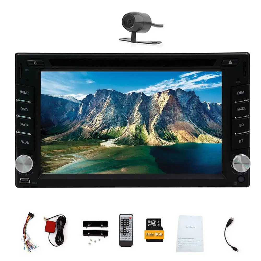 6 2 &quotgps Nav двойной DIN Авто Стерео Bluetooth радио в тире USB AUX + камера|radio in dash|double din2 din |