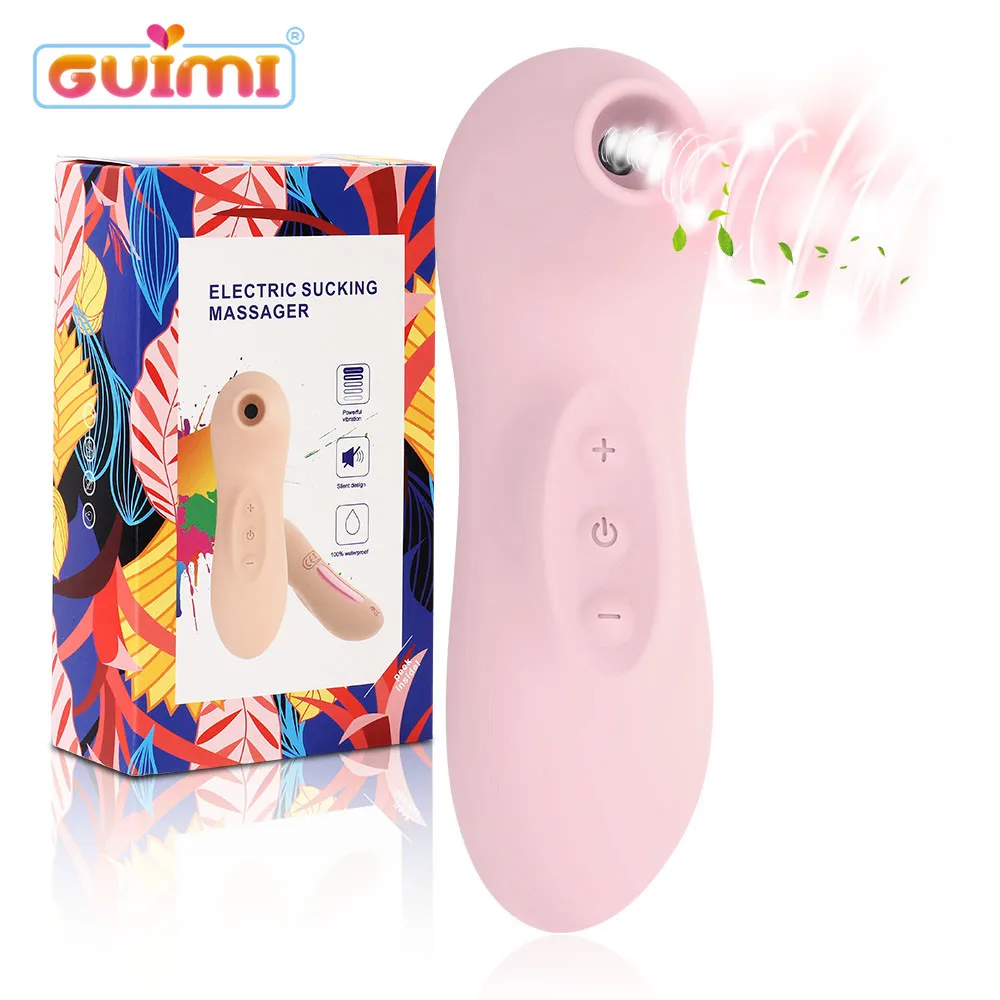 GUIMI Sucking Vibrator Nipple Sucker Vagina Clitoris Masturbator Dildo G-spot Stimulator Licking Tongue Sex Toys for Women | Красота и