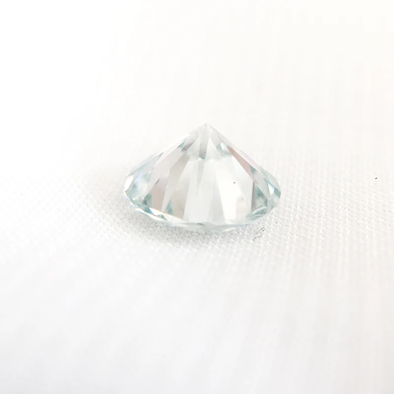 Круглые бриллиантовые огранки Moissanite 2 карат 8 мм небольшой синий Тест