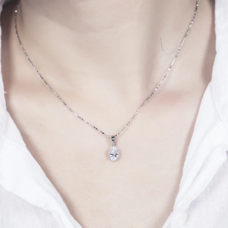 Цепочка женская из серебра 0 75 пробы с овальной огранкой 925 карата|necklace silver